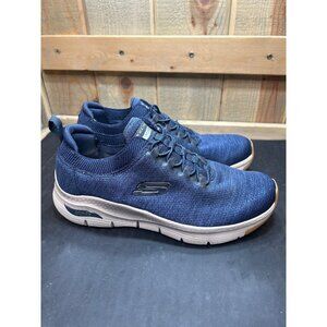 Skechers Arch Fit Air-Cooled Navy Athletic Shoes Size 7.5 Lightweight Breathable